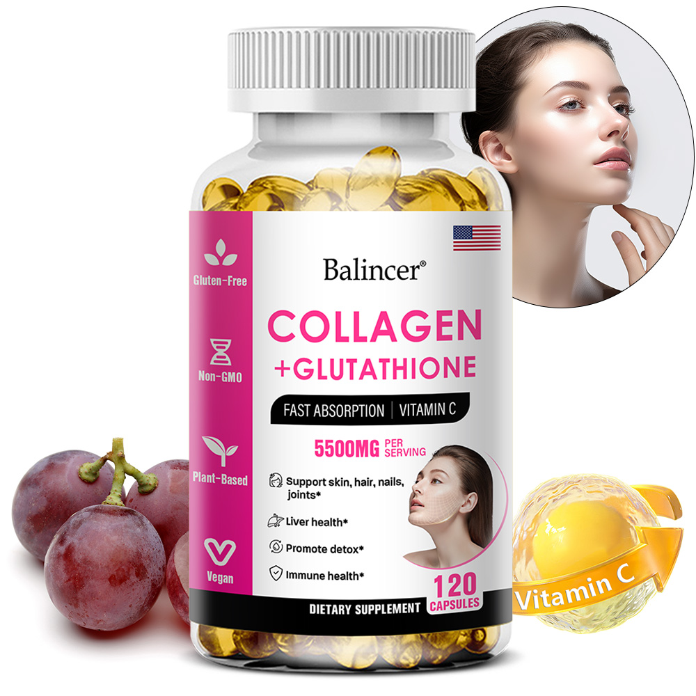 Biotin Hair Growth - Cápsulas de Colágeno con Glutatión, Antioxidante,