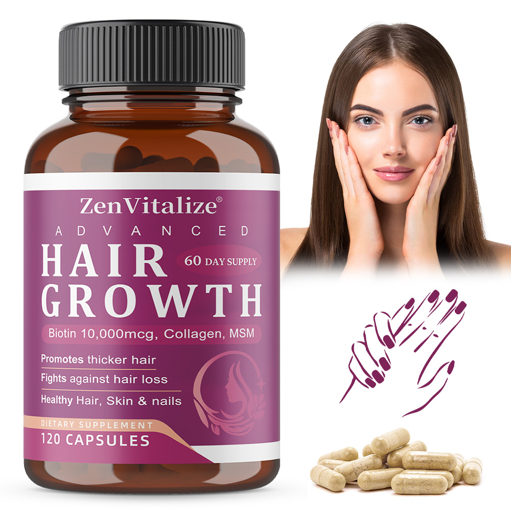 Biotin Hair Growth - Cápsulas de biotina y colágeno: promueve