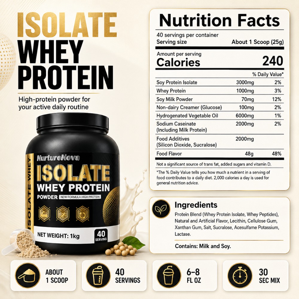 NurtureNova Proteína de Suero  - Fitness Nutrition Whey reseña y precio