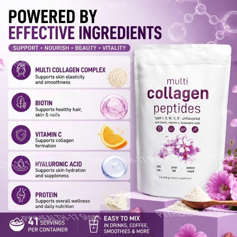 Colágeno en Polvo con Péptidos - Biotin Hair Growth reseña y precio